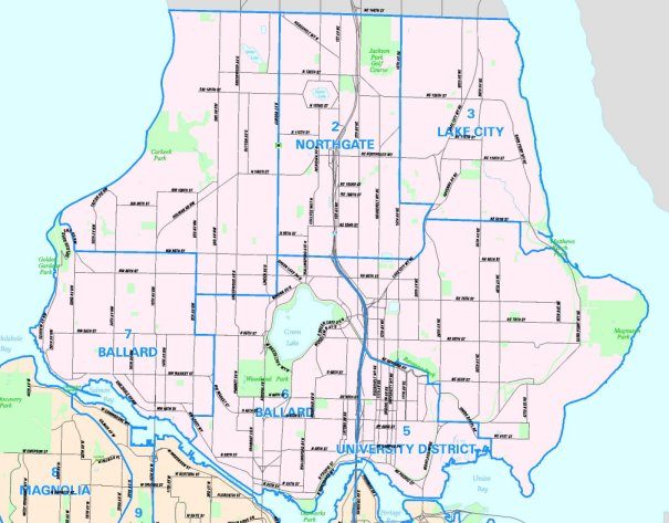 Seattle North Neighborhood Map