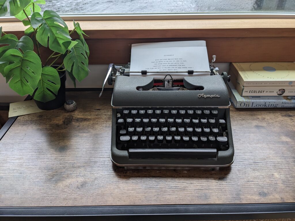 Desk and Typewriter